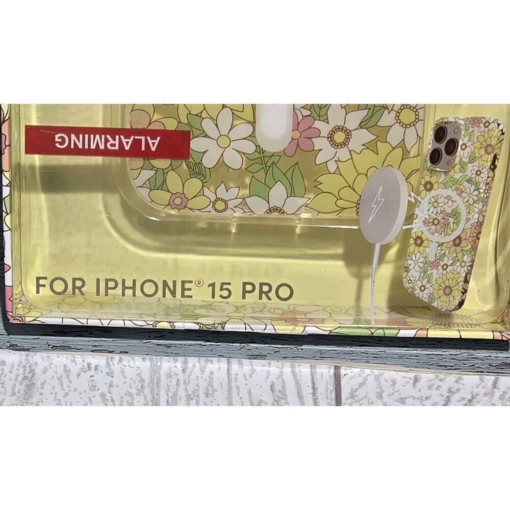 XO Poppy IPHONE 15 PRO MAXPhone Case MagSafe Compatible Yellow Floral Cottagecor - Picture 2 of 5